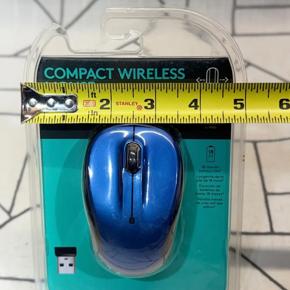 Logitech‎ Compact Wireless Mouse One Size Blue M317 910-005754 New